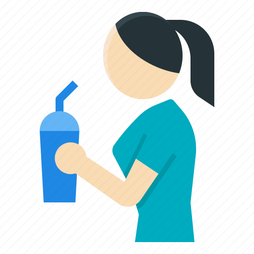 Activity, drinking, glass, lifestyle, thirsty, water, woman icon - Download on Iconfinder