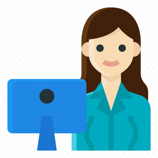 Activity, computer, lifestyle, office, time, woman, working icon - Download on Iconfinder