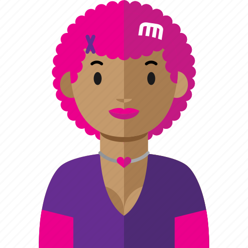 Avatar, curly, love, pink, woman icon - Download on Iconfinder