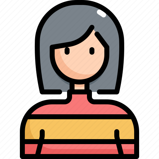 Avatar, girl, hair, profile, short, user, woman icon - Download on Iconfinder