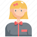 avatar, girl, profile, ribbon, user, woman