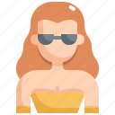 avatar, girl, glasses, profile, sunglasses, user, woman