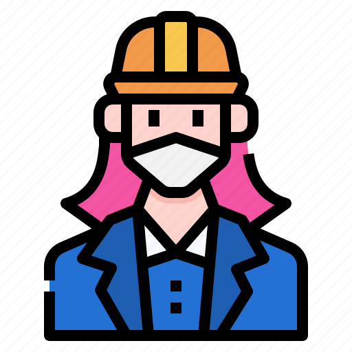Avatar, engineer, mask, medical, people, user, woman icon - Download on Iconfinder