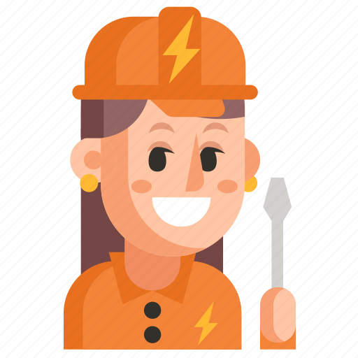 Avatar, electrician, job, profession, user, woman, work icon - Download on Iconfinder