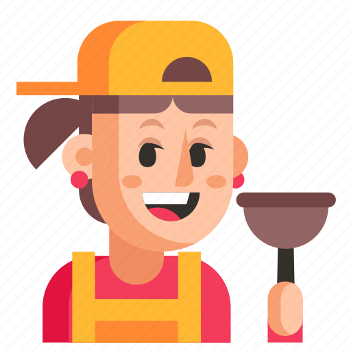 Avatar, job, plumber, profession, user, woman, work icon - Download on Iconfinder