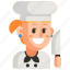 avatar, chef, job, profession, user, woman, work 