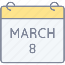 march, womens day, calendar, event 