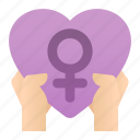 day, feminism, hands, heart, hold, women