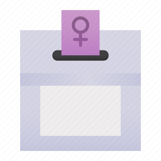 Ballott, elections, feminism, political, vote, women icon - Download on Iconfinder