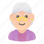 avatar, elder, grandmother, people, profile, user, woman 