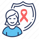 awareness, breast cancer, ribbon, woman