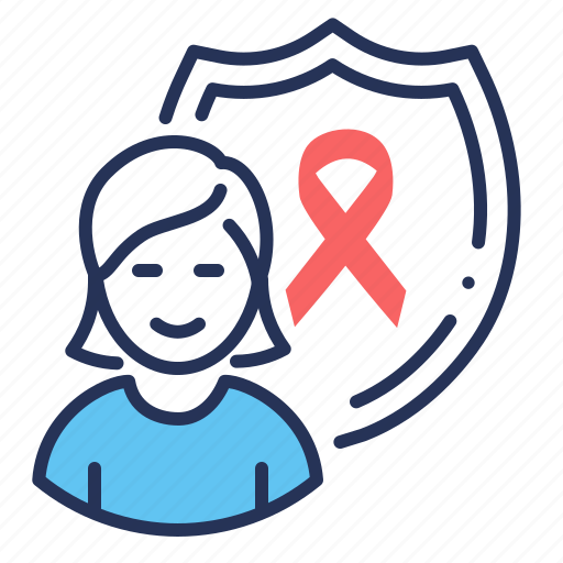 Awareness, breast cancer, ribbon, woman icon - Download on Iconfinder