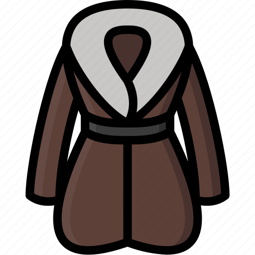Clothing, coat, colour, fur, puffer, womens icon - Download on Iconfinder