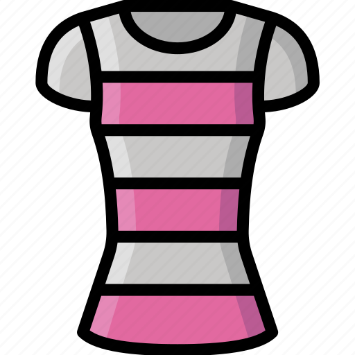 Clothing, colour, shirt, stripy, womens icon - Download on Iconfinder