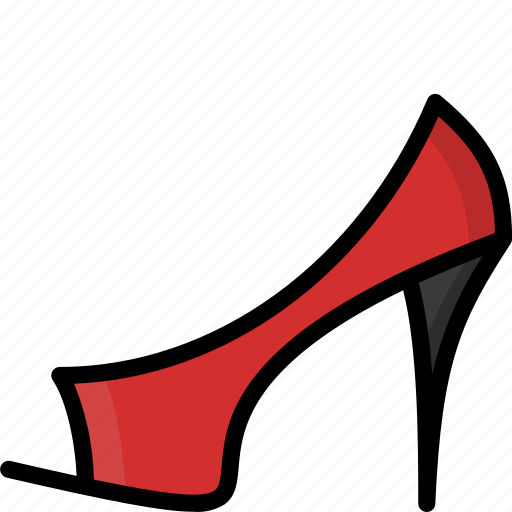 Clothing, colour, heels, peep, toe, womens icon - Download on Iconfinder