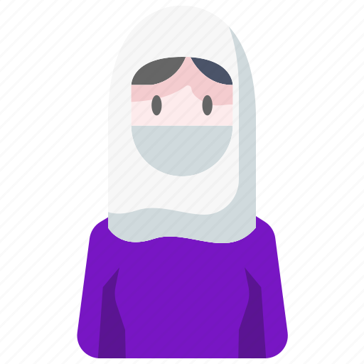 Arab, muslim, woman, black, culture, person, user icon - Download on Iconfinder
