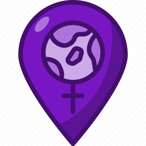 Womens, feminism, march, feminist, pin, sign, location icon - Download on Iconfinder