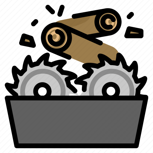 Wood, log, resize, segment, woodchips, particles, cut icon - Download on Iconfinder