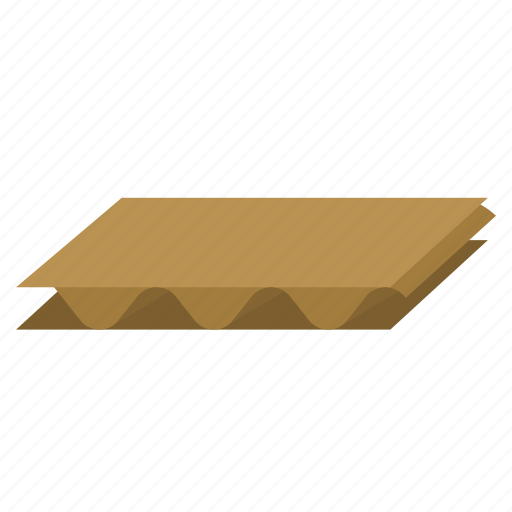 Corrugated, cardboard, fibreboard, singlewall, package, material icon - Download on Iconfinder