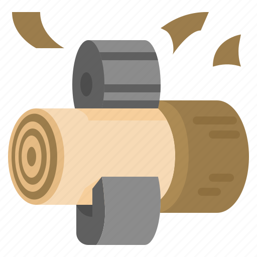 Debarker, machine, debark, wood, woodchip, manufacturing, paper icon - Download on Iconfinder