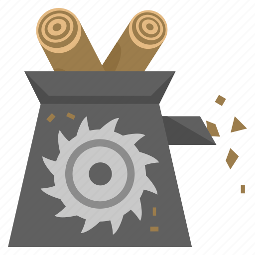Woodchipper, grinder, digester, woodchips, machine, chipping icon - Download on Iconfinder