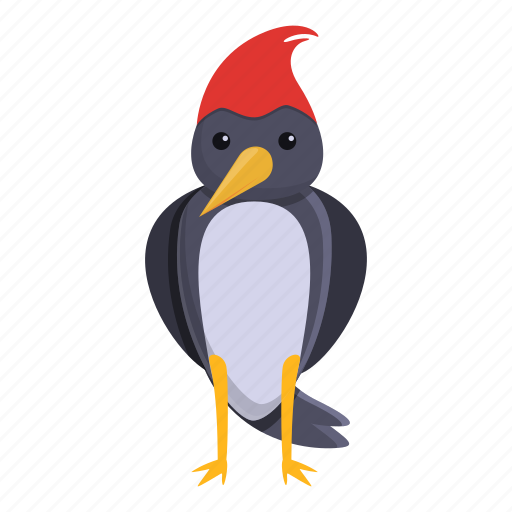 Woodpecker, red, head, wing icon - Download on Iconfinder