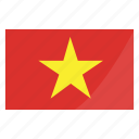 vietnam, flags, national, country, flag, world
