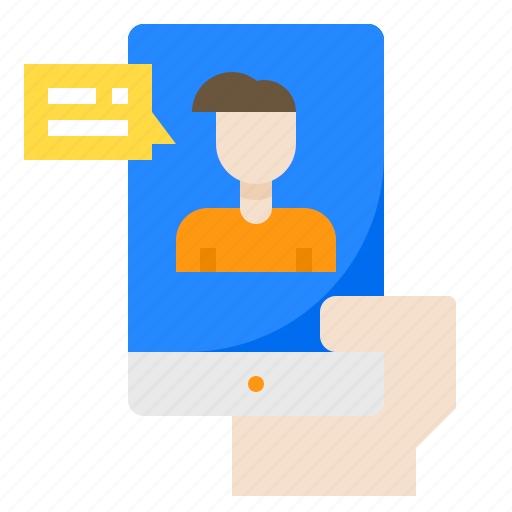 Call, hand, man, smartphone, video icon - Download on Iconfinder