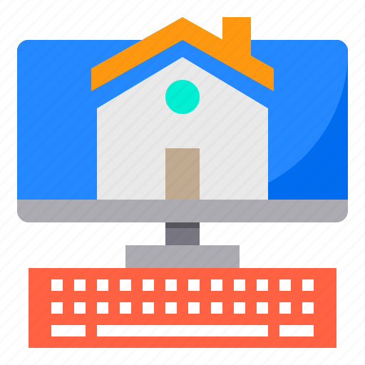 At, home, keyboard, monitor, work icon - Download on Iconfinder