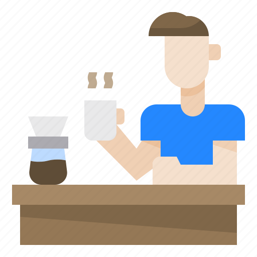 Avatar, coffee, from, home, man, work icon - Download on Iconfinder