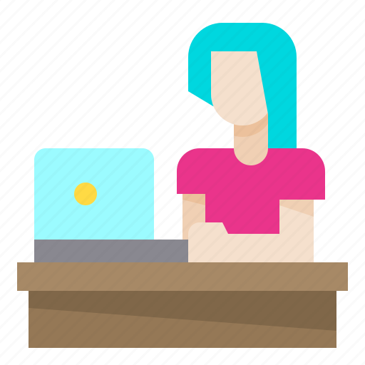 Avatar, female, girl, laptop, woman, working icon - Download on Iconfinder