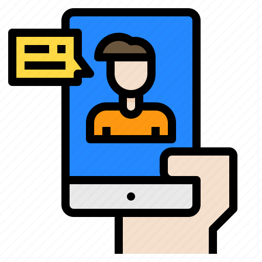 Call, hand, man, smartphone, video icon - Download on Iconfinder