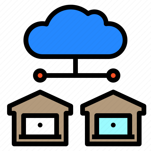 Cloud, home, laptop, work icon - Download on Iconfinder