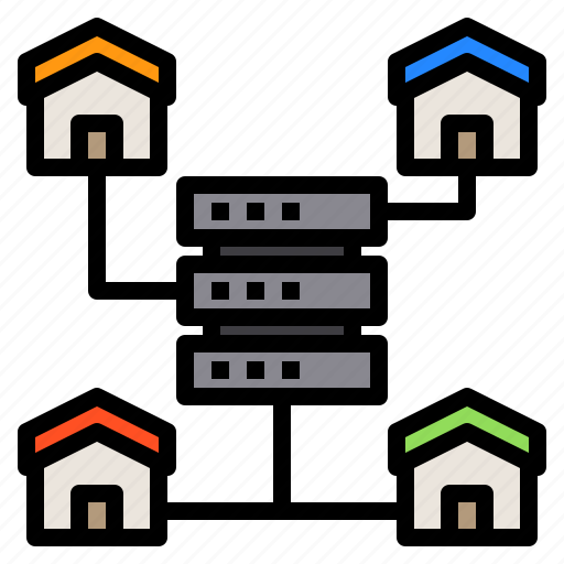 At, home, networking, server, work icon - Download on Iconfinder