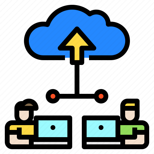 At, cloud, home, laptop, networking, work, working icon - Download on Iconfinder