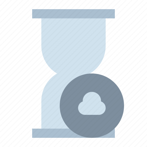 Clock, cloud, date, hourglass, time icon - Download on Iconfinder