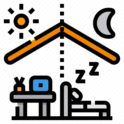 Work, at, home, workspace, sleep, bed icon - Download on Iconfinder