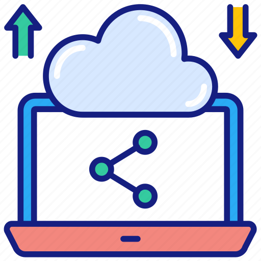 Cloud, share, computing, laptop, storage, connection icon - Download on Iconfinder
