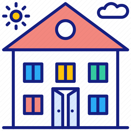 House, architecture, building, apartment, neighborhood, rental, home icon - Download on Iconfinder
