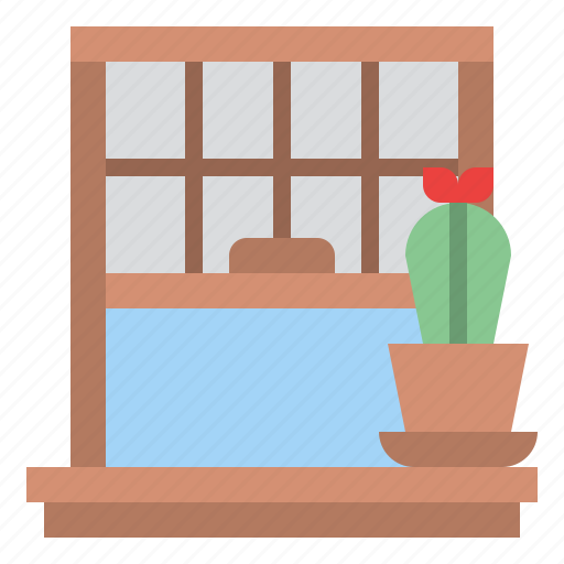 Plant, cactus, window, relax icon - Download on Iconfinder