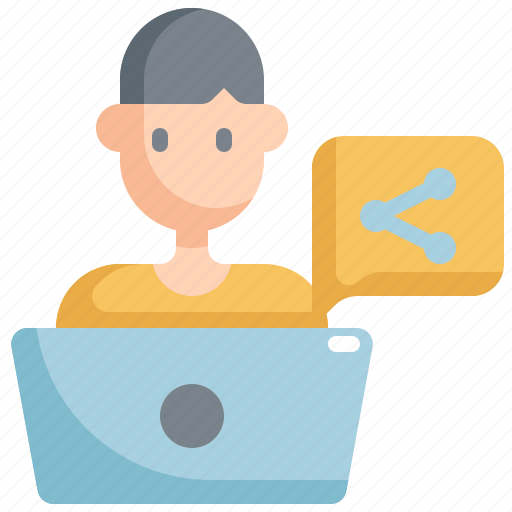 Business, laptop, share, work, working, working at home icon - Download on Iconfinder