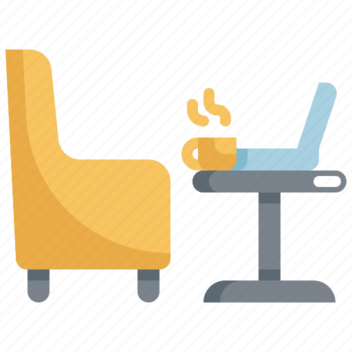 Furniture, lapto, sofa, work, working, working at home icon - Download on Iconfinder