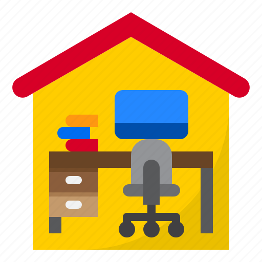 Computer, destop, from, home, work, worker icon - Download on Iconfinder