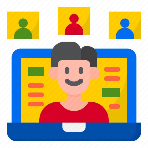 Call, computer, from, home, laptop, work, worker icon - Download on Iconfinder