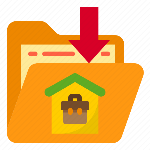 Bag, folder, from, home, work, worker icon - Download on Iconfinder
