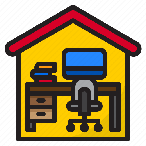 Computer, destop, from, home, work, worker icon - Download on Iconfinder