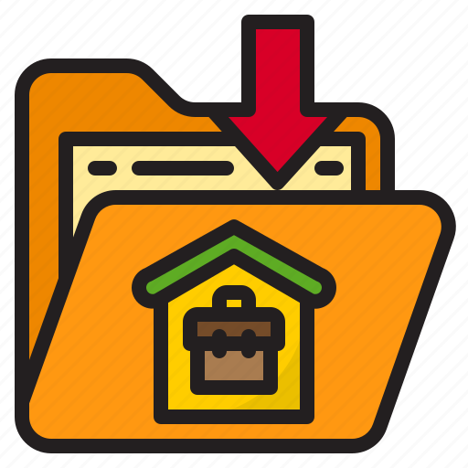 Bag, folder, from, home, work, worker icon - Download on Iconfinder