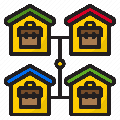 Bag, from, home, network, work, worker icon - Download on Iconfinder