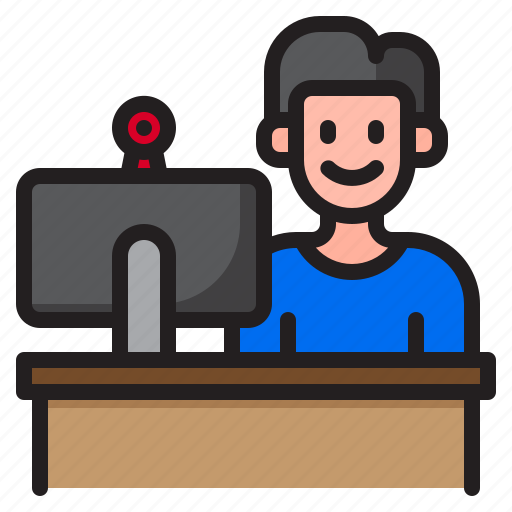 Call, from, home, office, webcam, work icon - Download on Iconfinder
