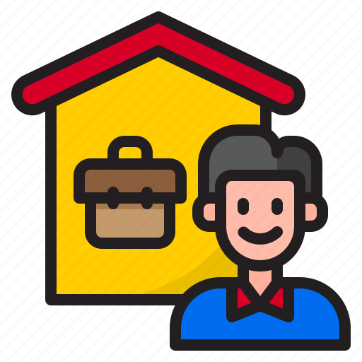 Bag, from, home, work, worker icon - Download on Iconfinder